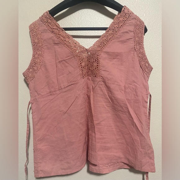 Womens Kanishka Light Pink Tank Top size L - Picture 2 of 10